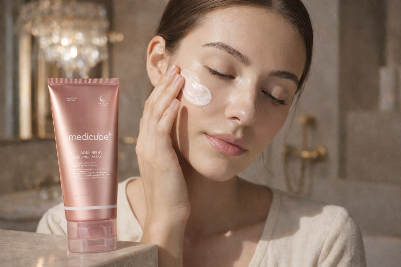 Frau bei der natürlichen Hautpflege